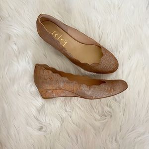French Sole Maya Scalloped Wedge